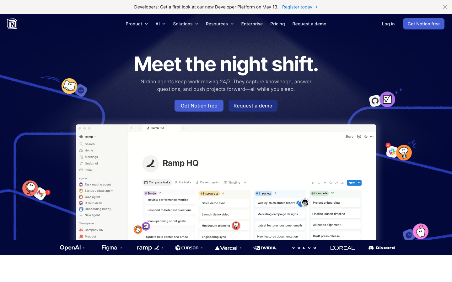 Notion workspace homepage for content tracking
